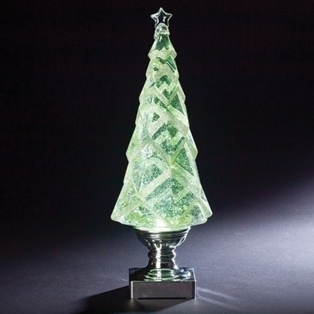 Roman 14" LED Lighted Swirl Tree Christmas Tabletop Decoration